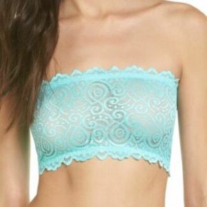 Seamless and Lace Reversible Bandeau Seafoam